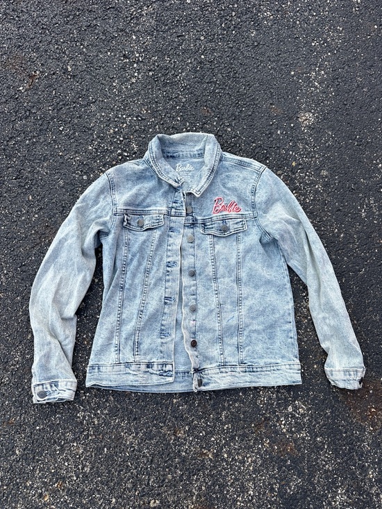Barbie Other - Barbie Light Blue Denim Jacket with Pink Logo
